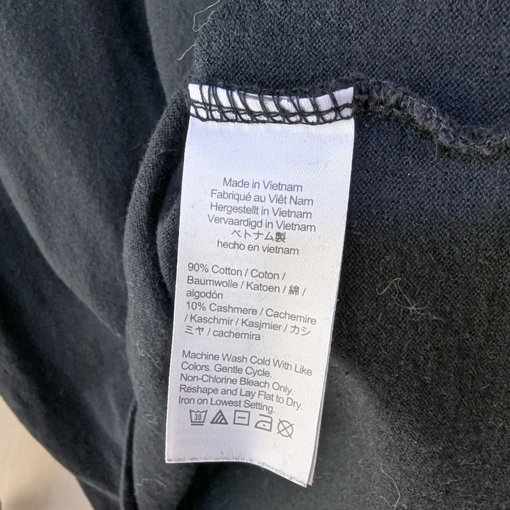 J.crew cashmere‎ blend size medium long sleeve t-shirt black.